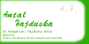 antal hajduska business card